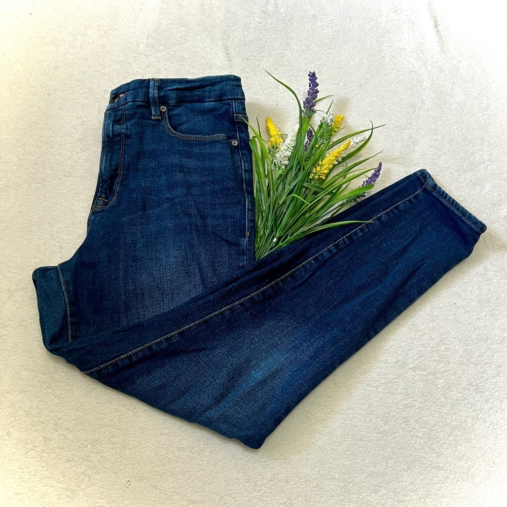 Good American Dark Wash Good Waist Skinny Jean - Size 14/32